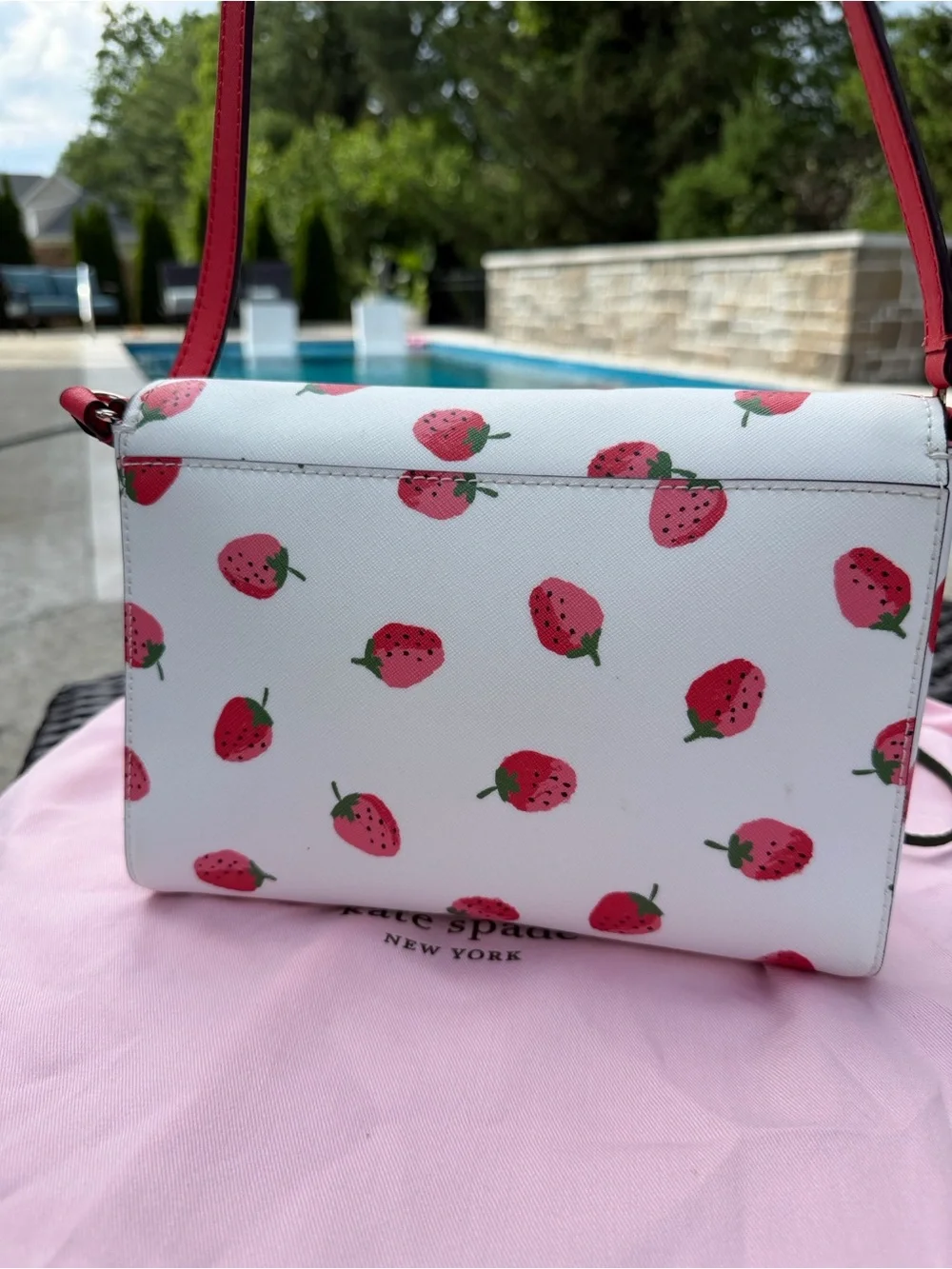 Kate Spade Strawberry Multi Crossbody Bag WKRU6880 new w/ dust bag